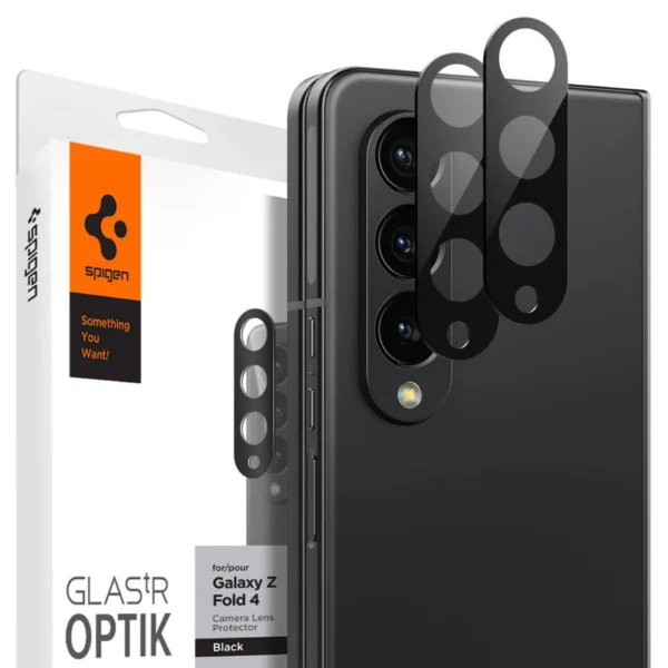 Spigen OPTIK.TR CAMERA PROTECTOR 2-PACK GALAXY WITH FOLD 4 BLACK COVER