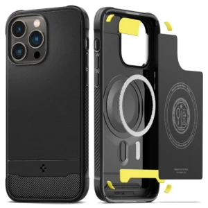 Spigen Rugged Armor Mag case with MagSafe for iPhone 14 Pro Max – matte black