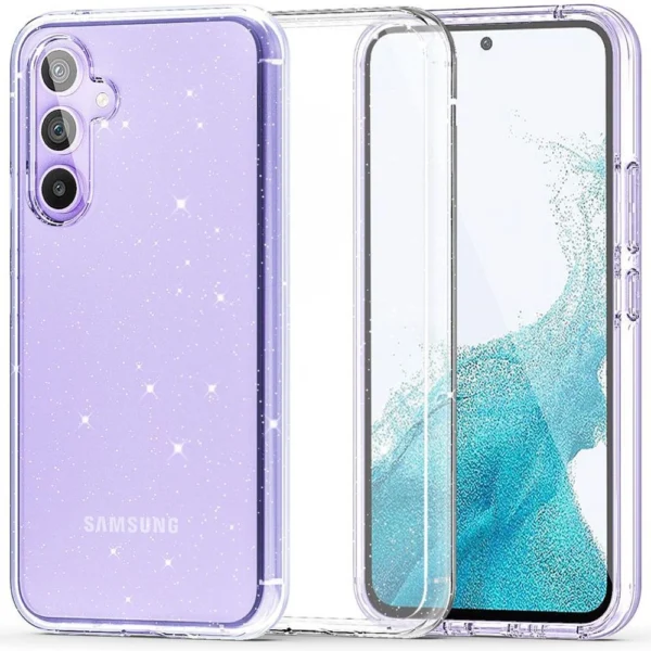 Tech-Protect FlexAir Hybrid case for Samsung Galaxy S23 FE – transparent and glitter