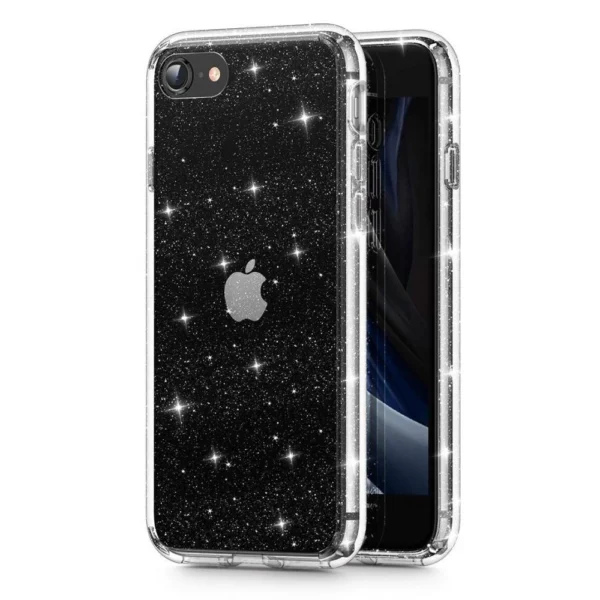 Tech-Protect Glitter iPhone 7 / 8 / SE 2020 / 2022 case – transparent and silver