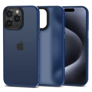 Tech-Protect MagMat case for iPhone 15 Pro Max – navy blue matte