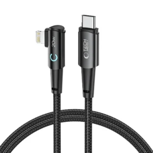 Tech-Protect UltraBoost L Lightning (angled) / USB-C (straight) PD 20W 3A 1m cable – gray