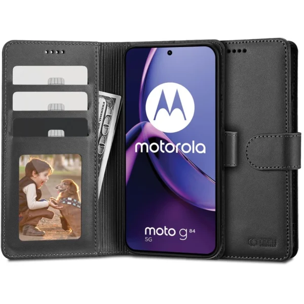 Tech-Protect Wallet case for Motorola Moto G84 5G – black