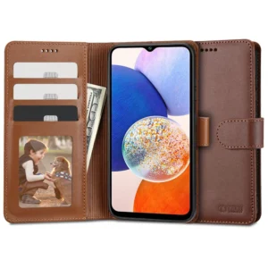 Tech-Protect Wallet case for Samsung Galaxy A14 4G / 5G – brown