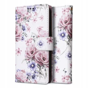 Tech-Protect Wallet case for Xiaomi Redmi 12 – pink flowers