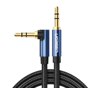 Ugreen angled AUX cable 2 x mini jack 3.5 mm 1m blue (AV112)