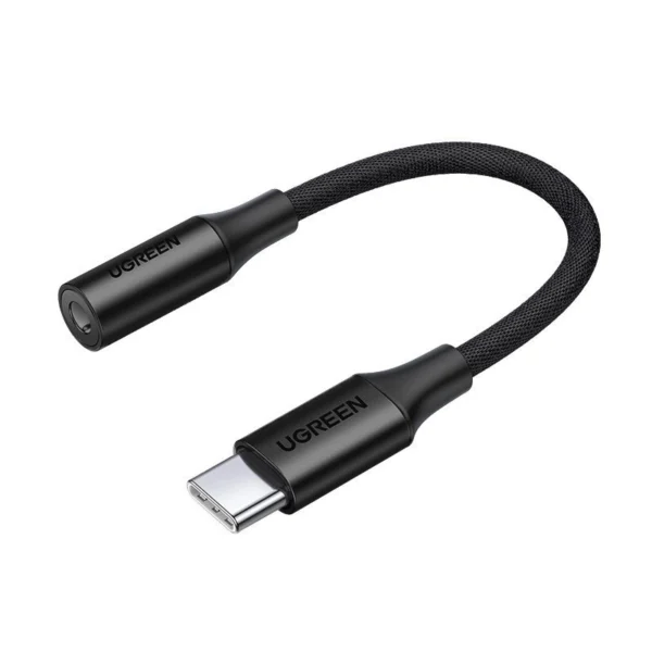 Ugreen AV161 adapter for headphones mini jack 3.5 mm (female) / USB-C (male) 10 cm – black