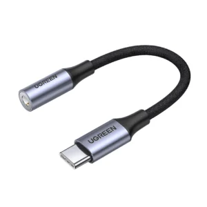 Ugreen AV161 adapter for headphones mini jack 3.5 mm (female) / USB-C (male) 10 cm – gray