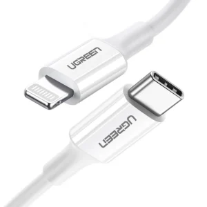 Ugreen cable USB Type C – Lightning 3A cable 0.25 m white (US171)