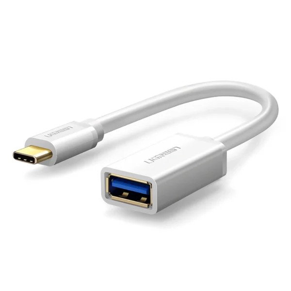 Ugreen US154 30702 USB-A 3.0 (female) / USB-C 3.0 (male) OTG adapter – white