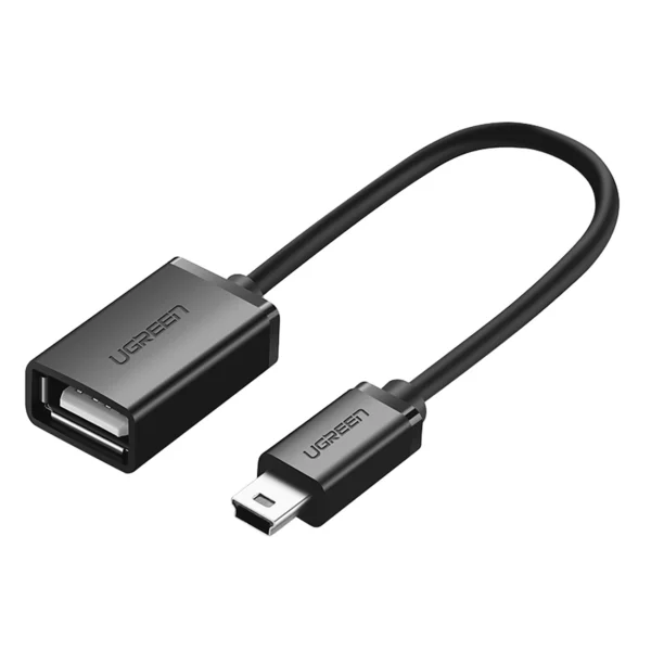 Ugreen US249 10383 mini USB-B (male) / USB-A (female) OTG adapter 10cm – gray