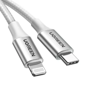 Ugreen US304 70523 USB-C / Lightning MFi cable 1m – silver