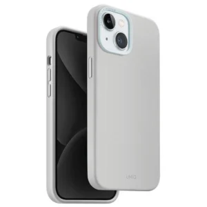 Uniq Lino Hue Magclick Charging case for iPhone 15 – light gray