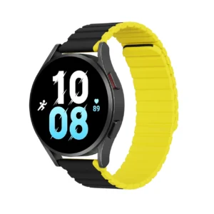 Universal Magnetic Samsung Galaxy Watch 6 Pro/6/6 Classic/5 Pro/5/5 Classic Dux Ducis Strap (20mm LD Version) – Black/Yellow