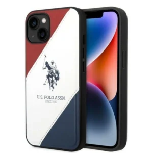 US Polo iPhone 14 6.1" white/white Tricolor Embossed