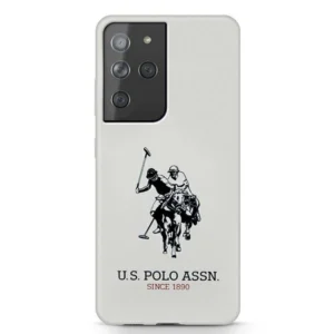 US Polo S21 Ultra G998 biały/white Silicone Logo