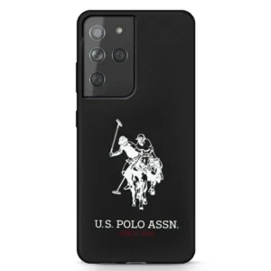 US Polo S21 Ultra G998 czarny/black Silicone Logo