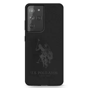 US Polo S21 Ultra G998 czarny/black Silicone On Tone