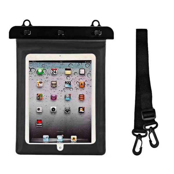 Waterproof PVC tablet case – black