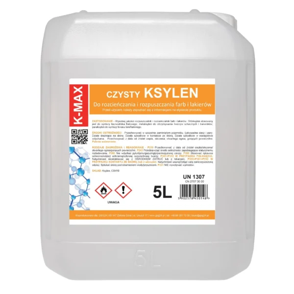 Xylene solvent organic thinner for paints and varnishes K-MAX 5L