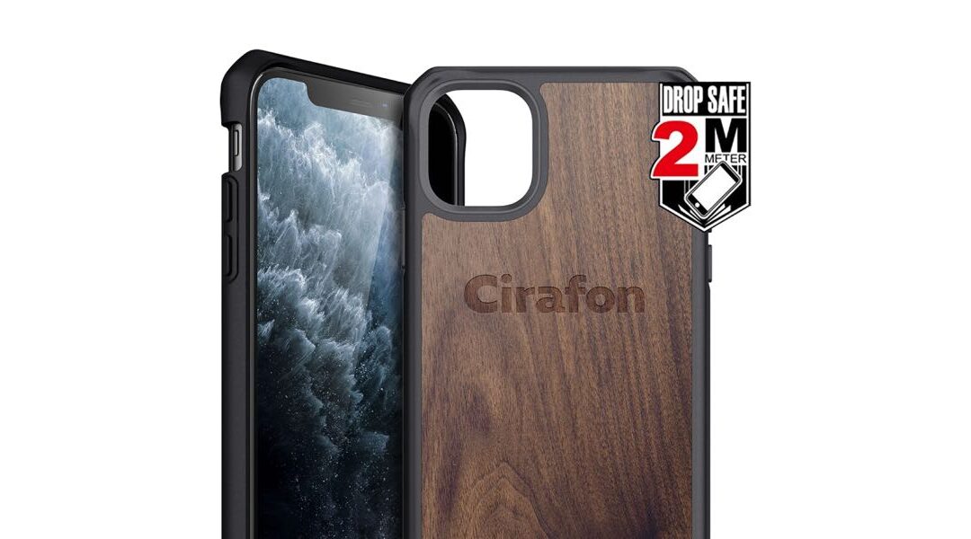 Chockabsorberande skal skyddar mot repor och slitage ⭐️ Skyddande Cirafon skal (mörkt trä) iPhone 11 Pro