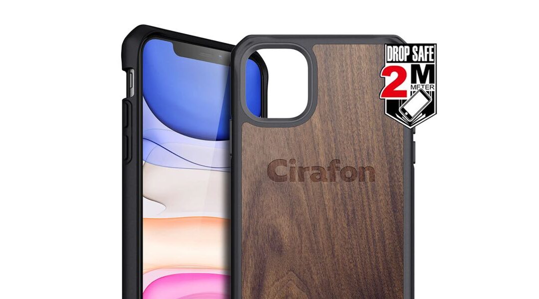 Stöttåligt, skal som skyddar din iPhone 11 ⭐️ Cirafon skal (mörkt trä) till iPhone 11