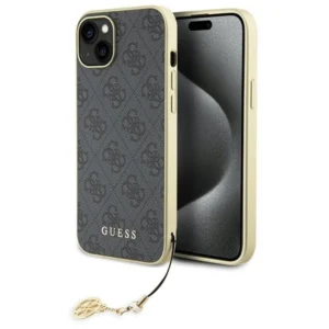 Guess 4G Charms Collection case for iPhone 15 Plus – gray