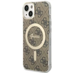 Guess 4G MagSafe case for iPhone 14 – brown