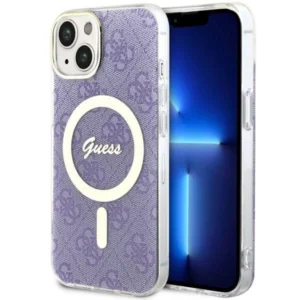 Guess 4G MagSafe case for iPhone 14 – purple