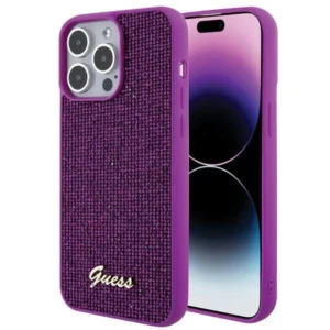 Guess Disco Metal Script case for iPhone 15 Pro Max – pink