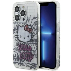 Hello Kitty IML Kitty On Bricks Graffiti case for iPhone 13 Pro / 13 – white