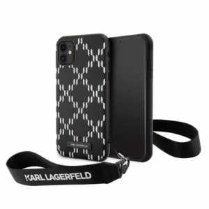 Karl Lagerfeld iPhone 11 / Xr 6.1″ black/black hardcase Monogram Losange Saffiano