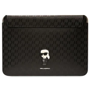 Karl Lagerfeld Saffiano Monogram Ikonik case for a 14" laptop – black