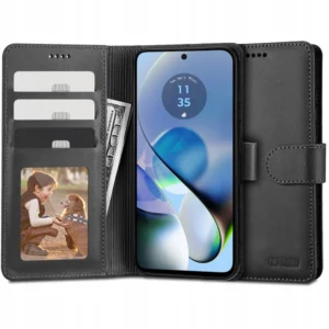 Tech-Protect Wallet Case for Motorola Moto G54 5G / G54 5G Power Edition – Black