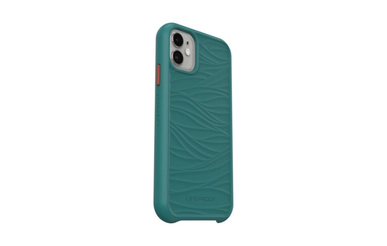 Miljövänlig mobilskal stöttåligt iPhone 11 och iPhone XR - Lifeproof WAKE är tillverkat av mer än 85% återvunnet plastmaterial från fiskeutrustning