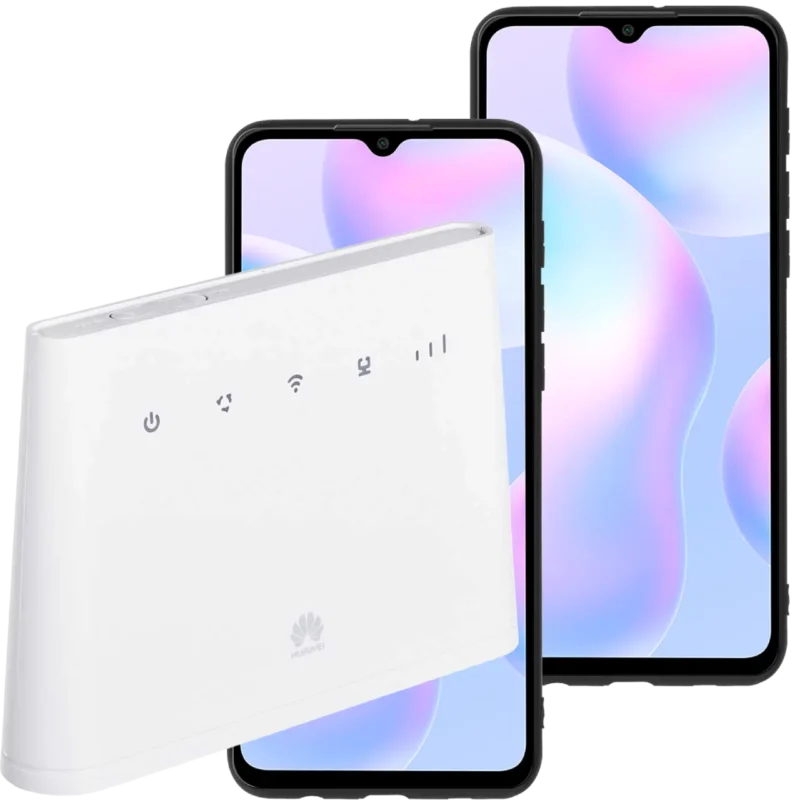 Mobilt Bredband Med Huawei 4G Router + 2 st Xiaomi 9A (Endast Befintlig 3 Kund)