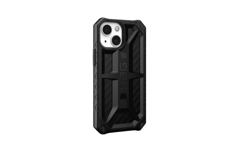 Skyddande skal i kolfiber till iPhone 13 Mini - UAG Monarch Cover, Carbon Fiber, svart färg