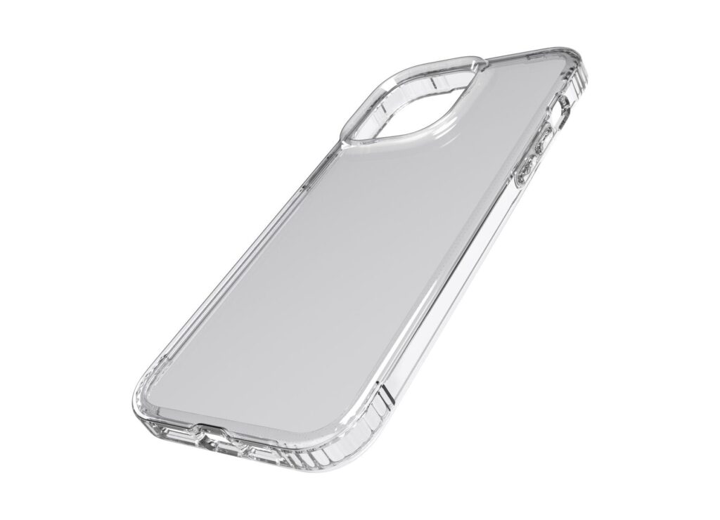 Stöttåligt mobilskal till iPhone 14 Pro Max ◼︎ Transparent iPhone skal från Tech21 Evo Clear ◼︎ Färg: Clear (genomskinlig)