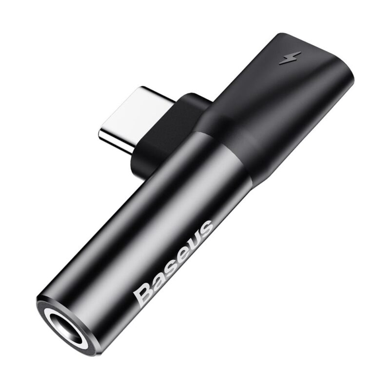 Baseus adapter L41 USB-C to USB-C - jack 3,5 mm black - Bild 5