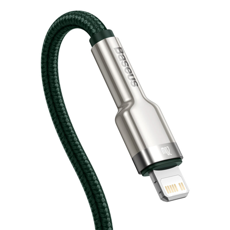 Baseus cable Cafule Metal PD USB-C - Lightning 1,0 m green 20W - Bild 4