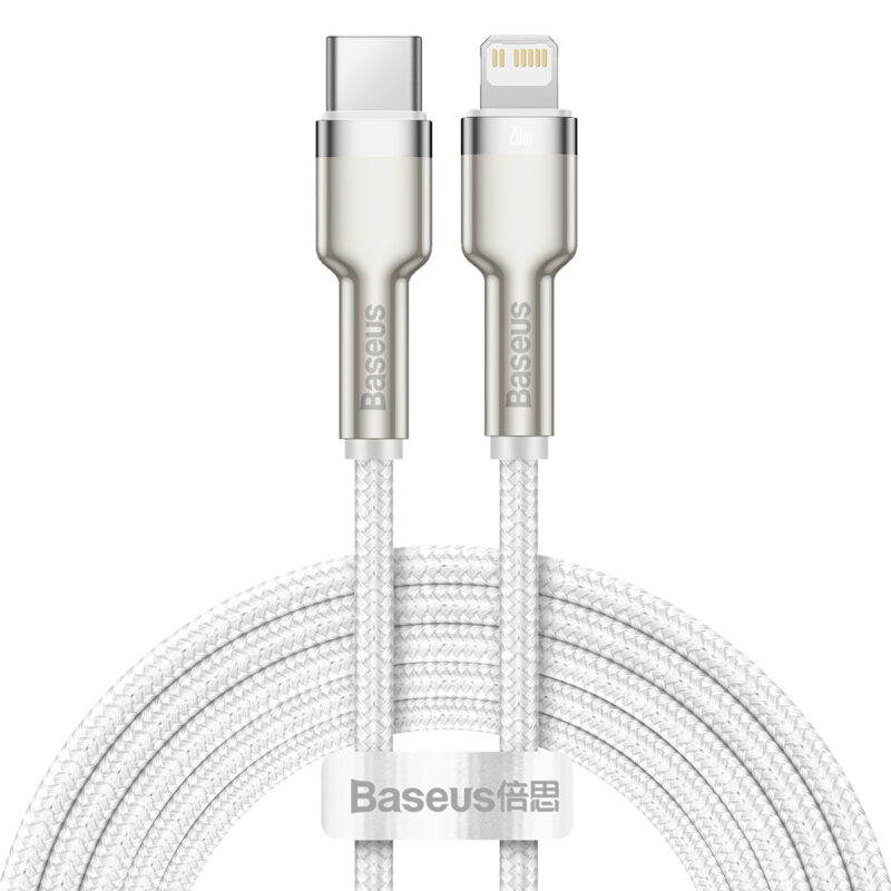 Baseus cable Cafule Metal PD USB-C - Lightning 2,0 m white 20W