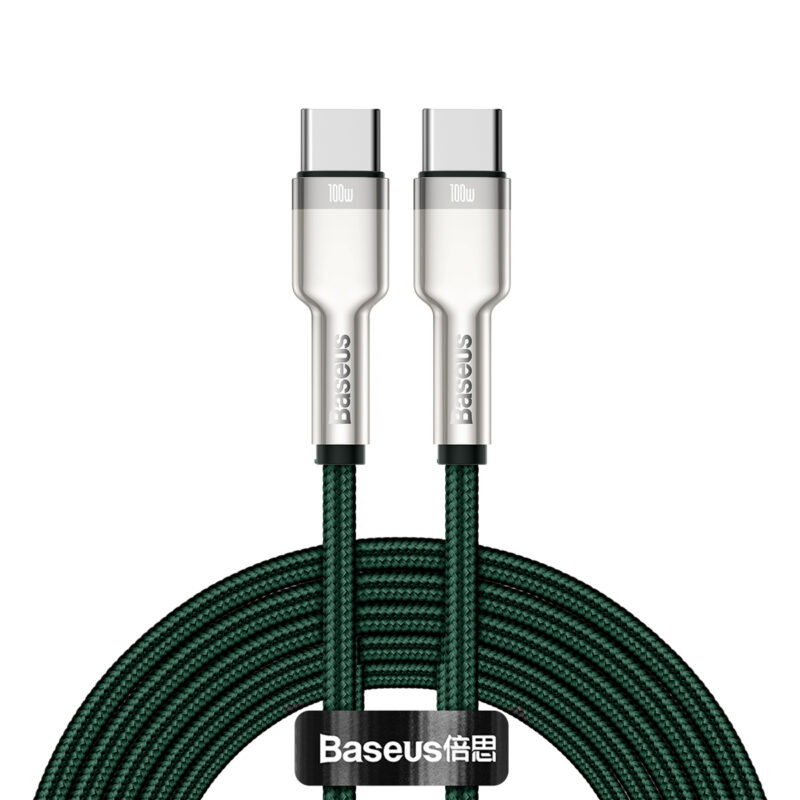 Baseus cable Cafule Metal PD USB-C - USB-C 2,0 m green 100W