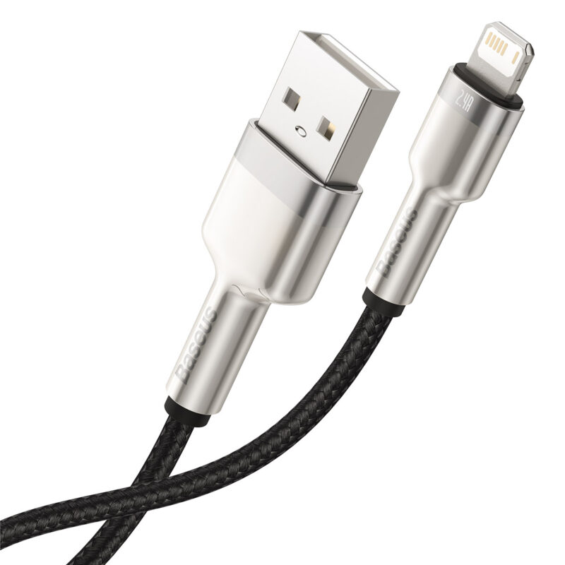 Baseus cable Cafule Metal USB - Lightning 0,25 m 2,4A black - Bild 4