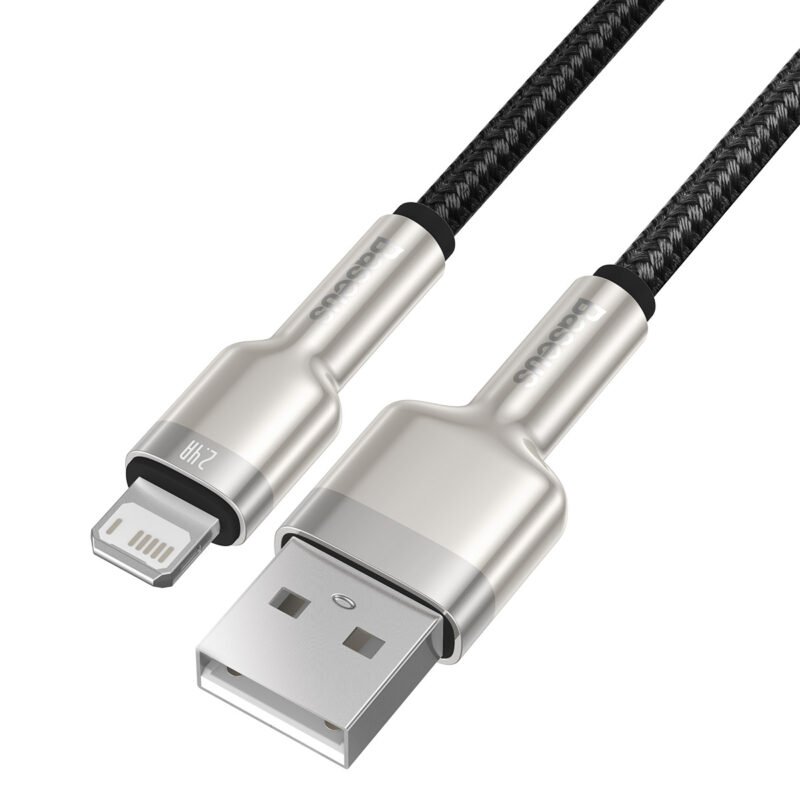 Baseus cable Cafule Metal USB - Lightning 0,25 m 2,4A black - Bild 6