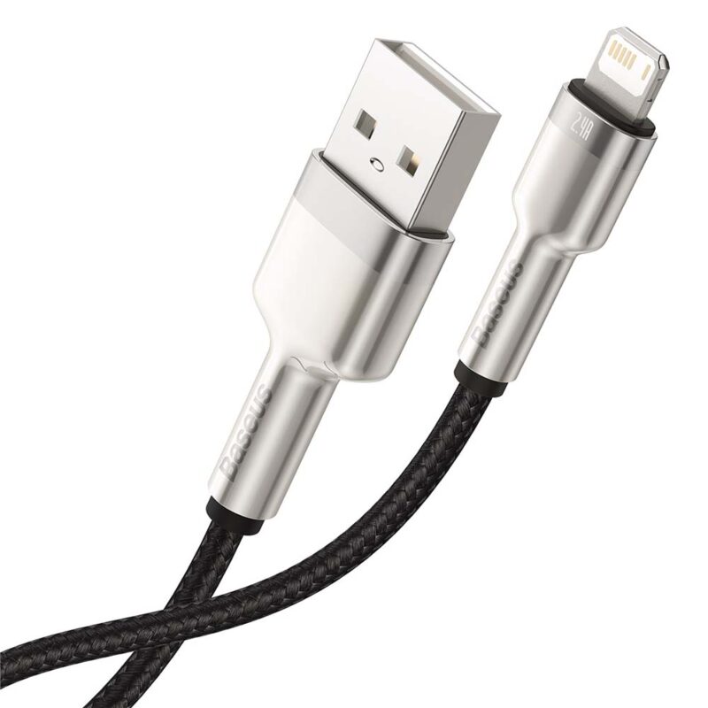 Baseus cable Cafule Metal USB - Lightning 1,0 m 2,4A black - Bild 6