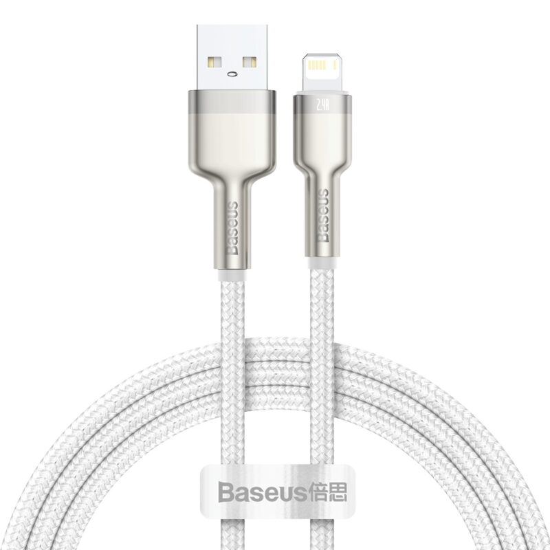 Baseus cable Cafule Metal USB - Lightning 1,0 m 2,4A white