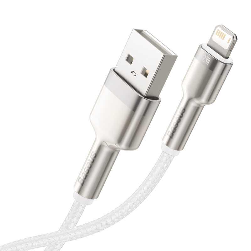 Baseus cable Cafule Metal USB - Lightning 1,0 m 2,4A white - Bild 5