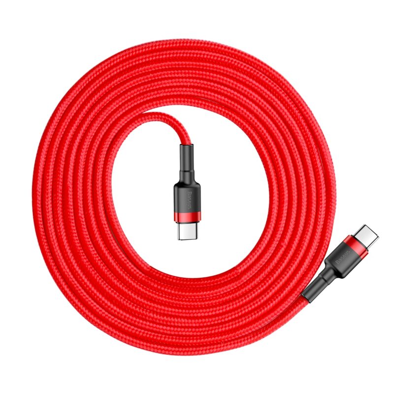 Baseus cable Cafule PD 2.0 USB-C - USB-C 2,0m 3A red 60W - Bild 3