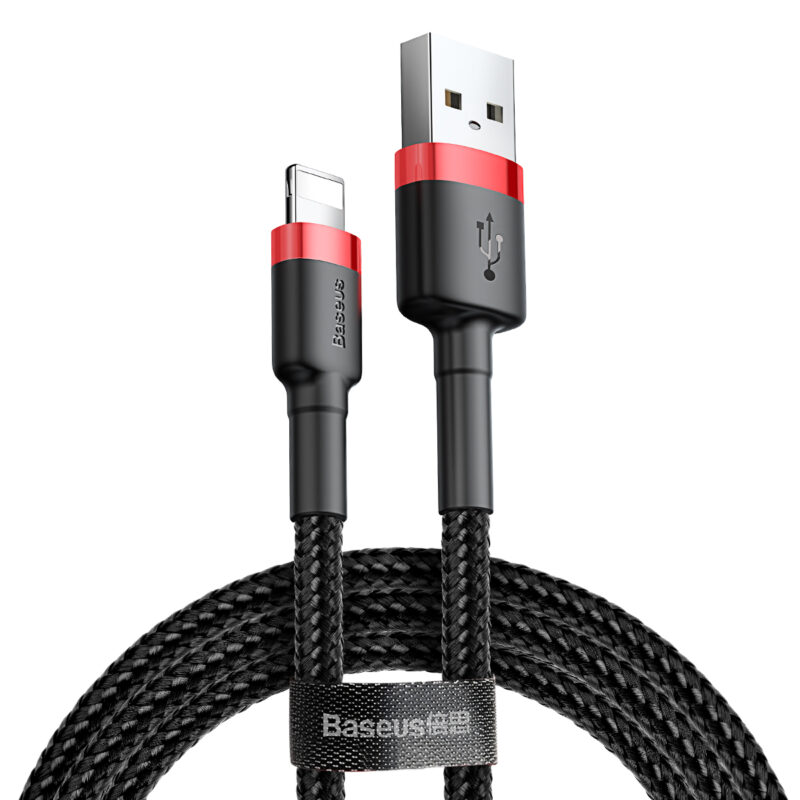 Baseus cable Cafule USB - Lightning 0,5m 2,4A red-black