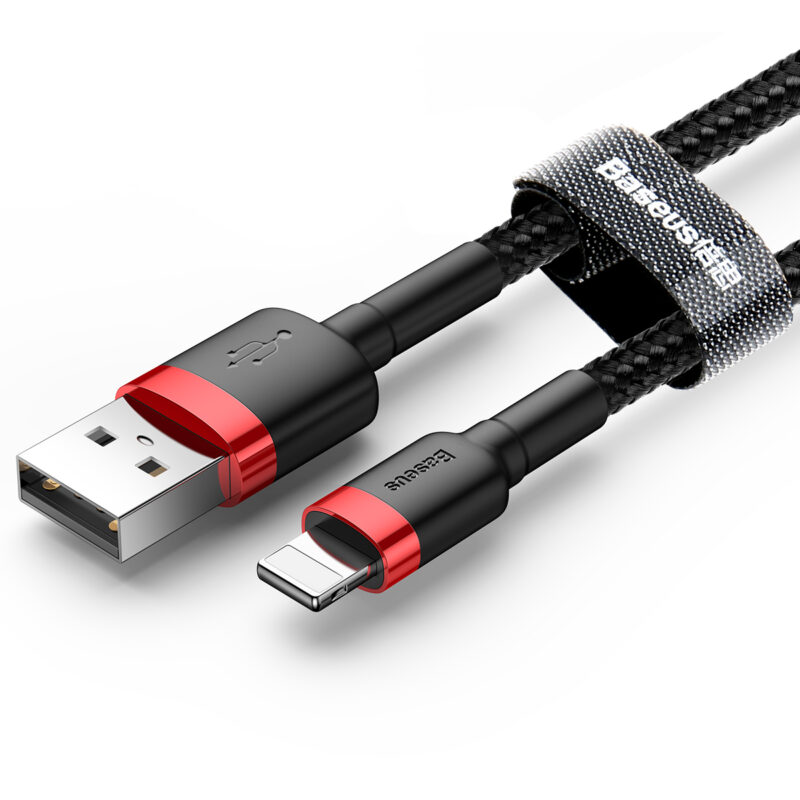 Baseus cable Cafule USB - Lightning 0,5m 2,4A red-black - Bild 4